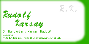 rudolf karsay business card